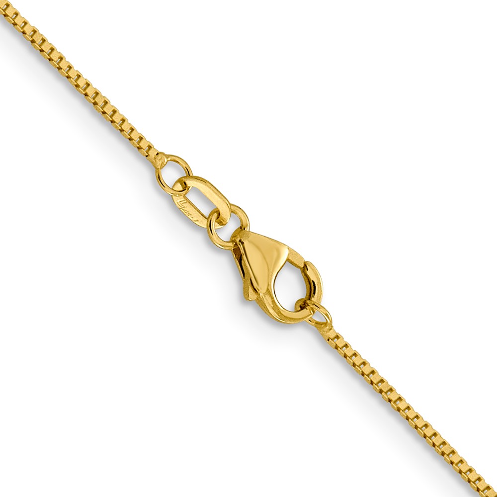 18K 24 inch .9mm Box with Lobster Clasp Chain - 2