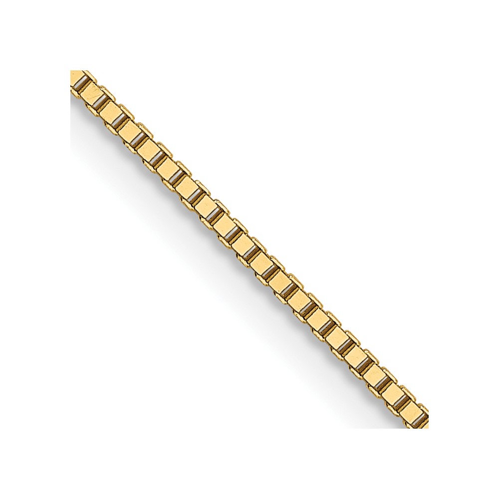 18K 16 inch .9mm Box with Lobster Clasp Chain - 0