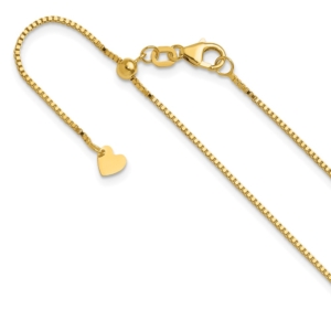 10K Adjustable .9mm Box Chain - 0
