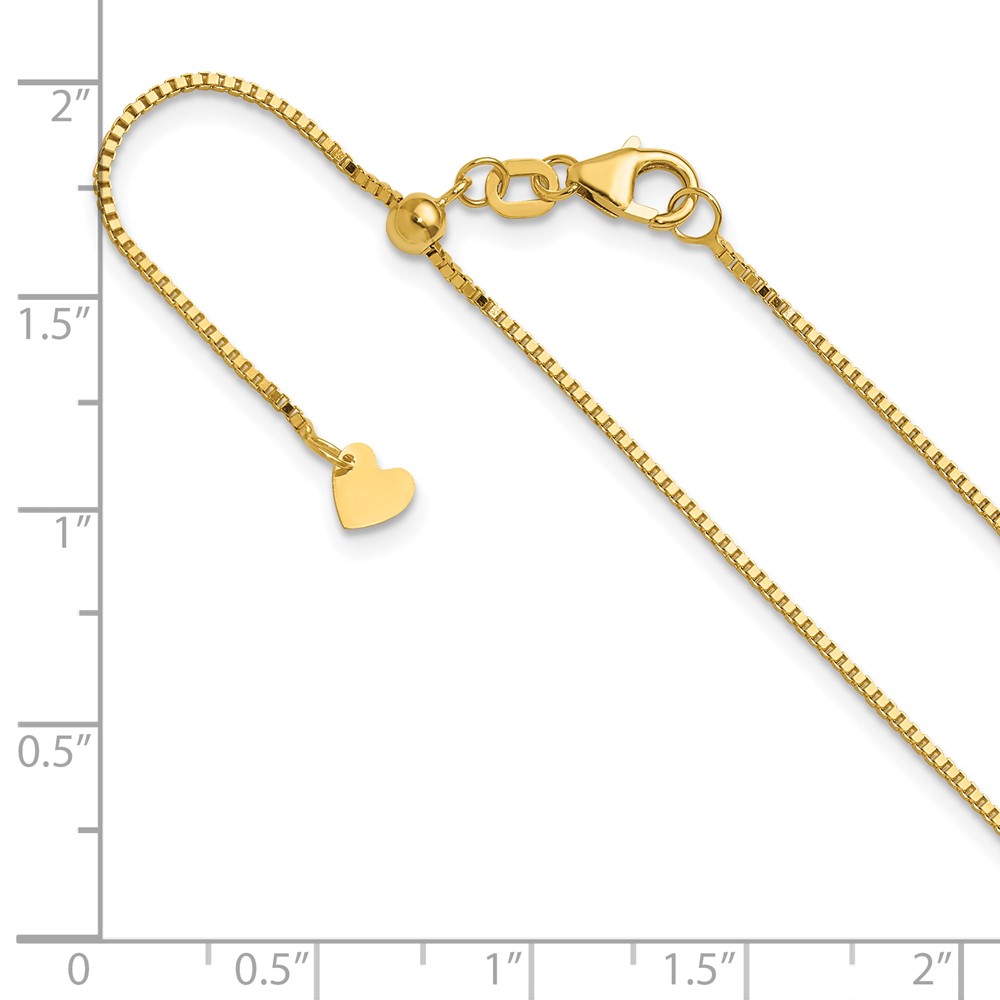 10K Adjustable .9mm Box Chain - 5