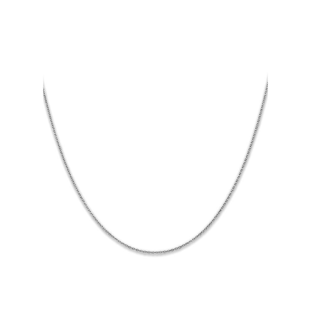 10K White Gold 1.1mm Flat Cable Chain - 1 10K White Gold 1.1mm Flat Cable Chain - 1