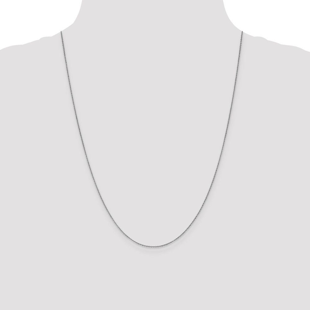 10K White Gold 1.1mm Flat Cable Chain - 3 10K White Gold 1.1mm Flat Cable Chain - 3