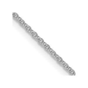 10K White Gold 1.1mm Flat Cable Chain - 0