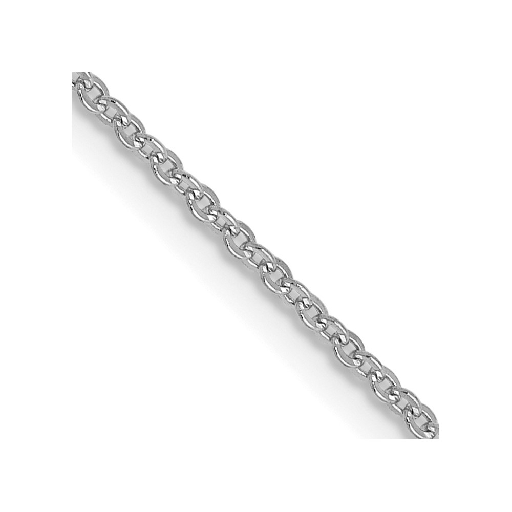 10K White Gold 1.1mm Flat Cable Chain - 0 10K White Gold 1.1mm Flat Cable Chain - 0