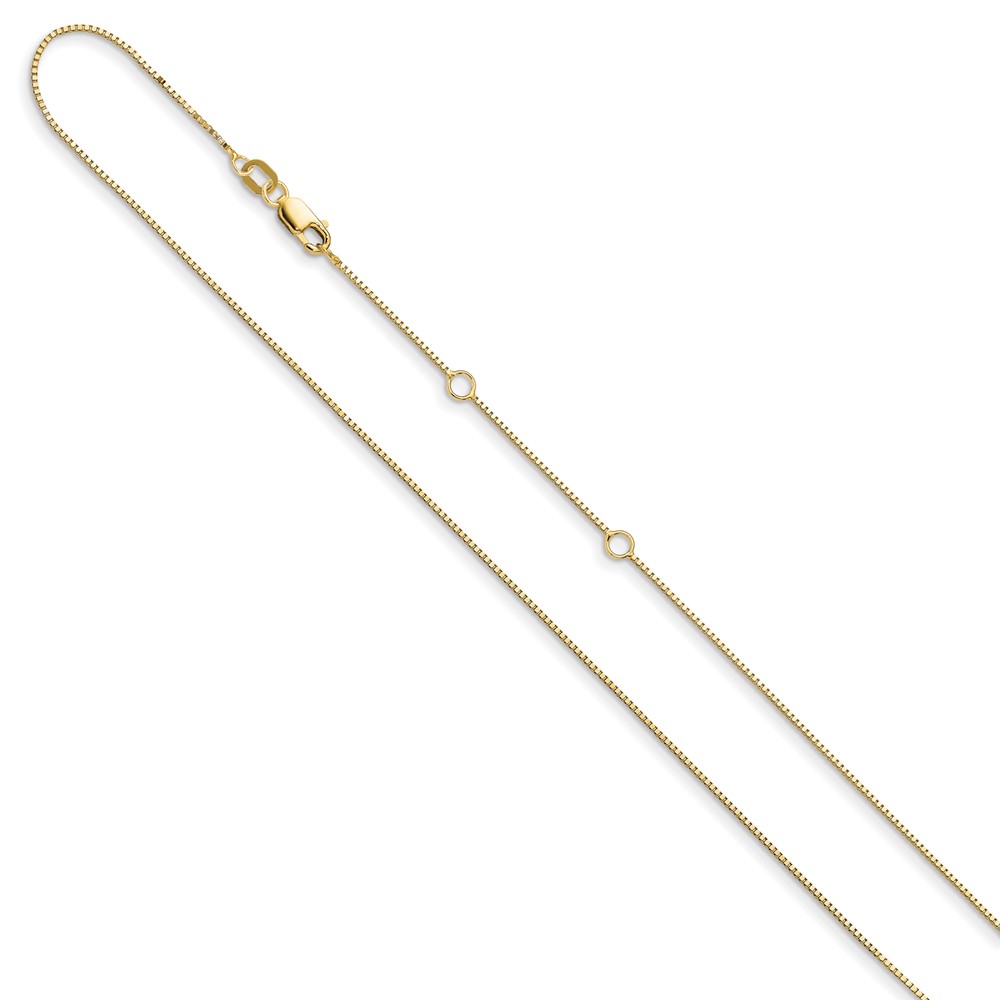 10k .7mm Box 1in+1in Adjustable Chain - 1