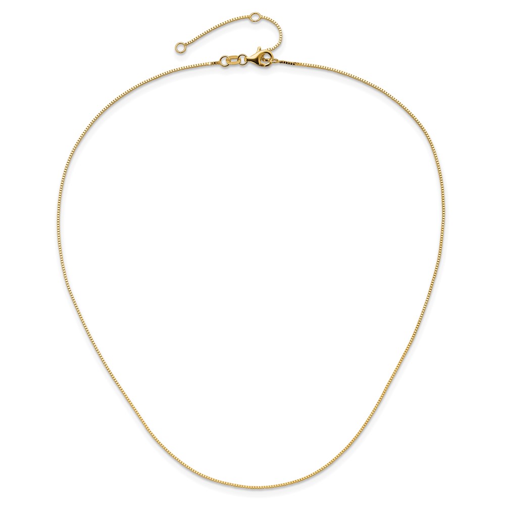 10k .7mm Box 1in+1in Adjustable Chain - 3