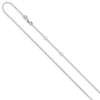 10k White Gold .7mm Box 1in+1in Adjustable Chain Adjustable - 1