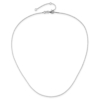 10k White Gold .7mm Box 1in+1in Adjustable Chain Adjustable - 3