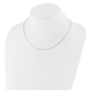 10k White Gold .7mm Box 1in+1in Adjustable Chain Adjustable - 4