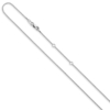 10k White Gold .85mm Box 1in+1in Adjustable Chain - 1