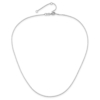 10k White Gold .85mm Box 1in+1in Adjustable Chain - 3