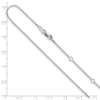 10k White Gold .85mm Box 1in+1in Adjustable Chain - 5