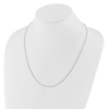 10K White Gold Adjustable 1mm Box Chain - 4