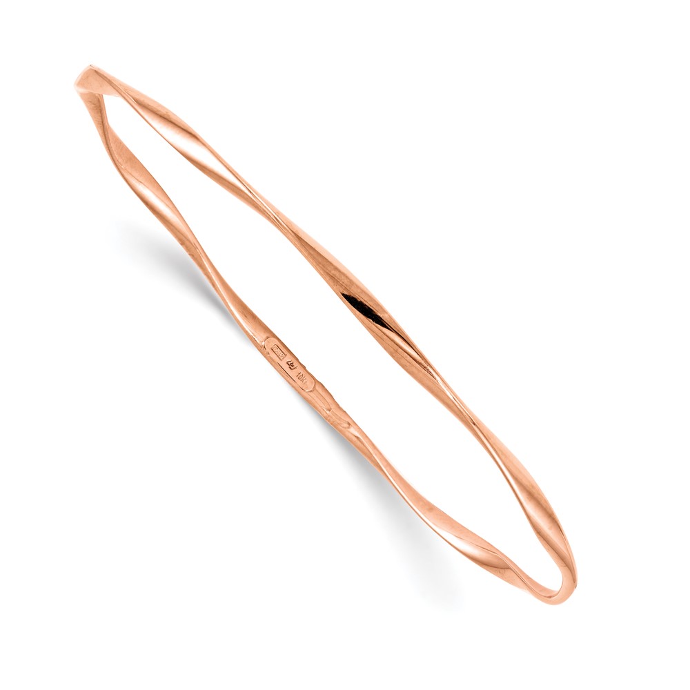 10K Rose Gold Slip-On Bangle - 0