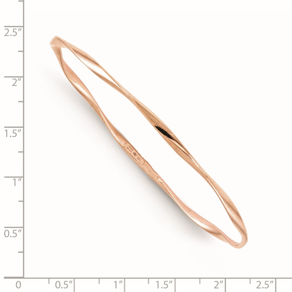10K Rose Gold Slip-On Bangle - 1