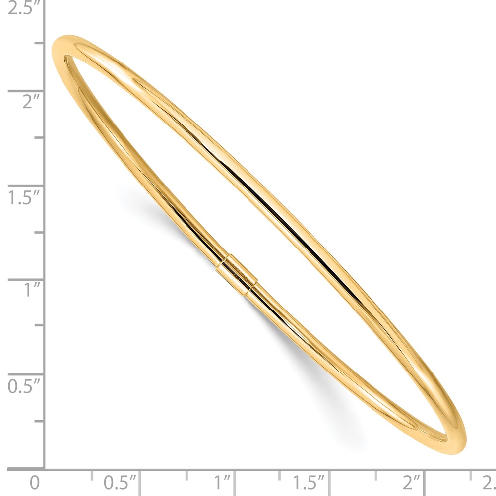 10K Yellow Gold Slip-On Bangle - 2 10K Yellow Gold Slip-On Bangle - 2