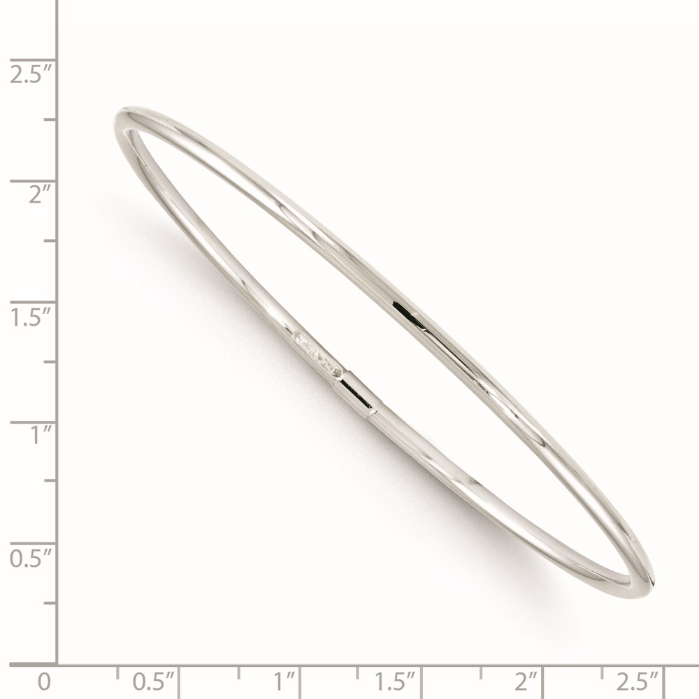 10K White Gold Slip-On Bangle - 1
