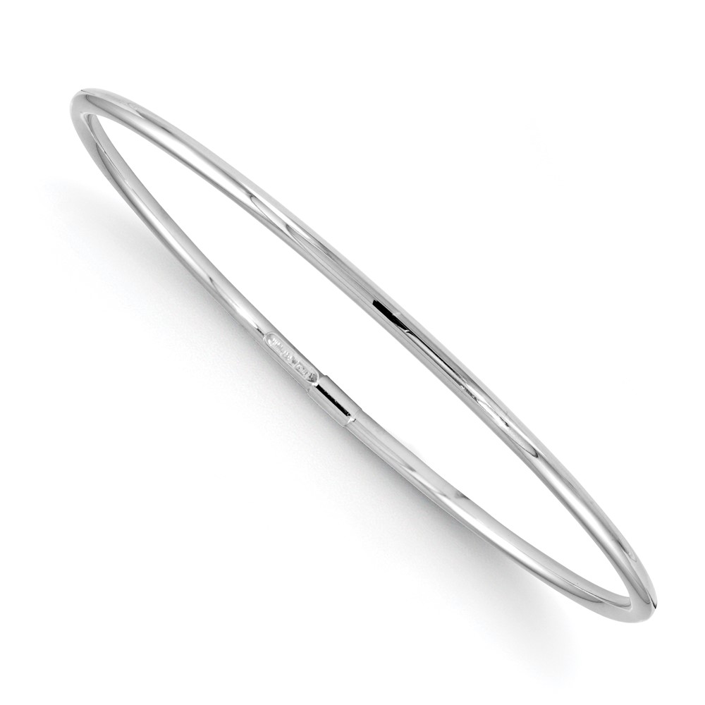 10K White Gold Slip-On Bangle - 0