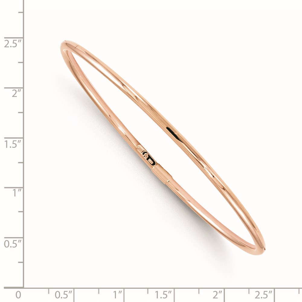 10K Rose Gold Slip-On Bangle - 1