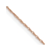 14K Rose Gold 18 inch Carded .5mm Cable Rope with Spring Ring Clasp Chain - 0
