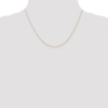 14K Rose Gold 18 inch Carded .5mm Cable Rope with Spring Ring Clasp Chain - 3