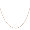 14K Rose Gold 18 inch Carded .5mm Cable Rope with Spring Ring Clasp Chain - 1