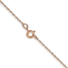 14K Rose Gold 18 inch Carded .5mm Cable Rope with Spring Ring Clasp Chain - 2