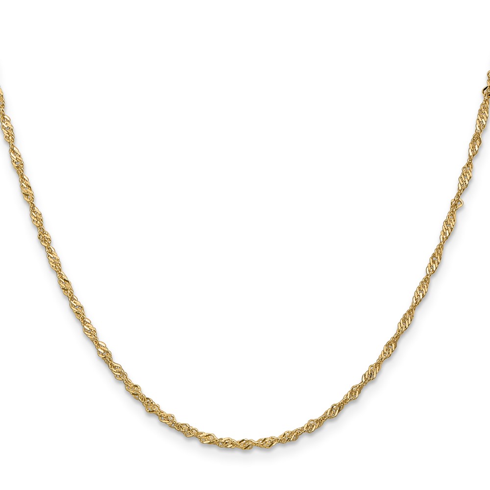 14K 1.6mm Singapore Chain - 1