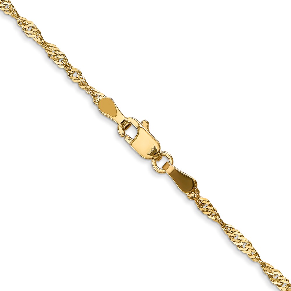 14K 1.6mm Singapore Chain - 2