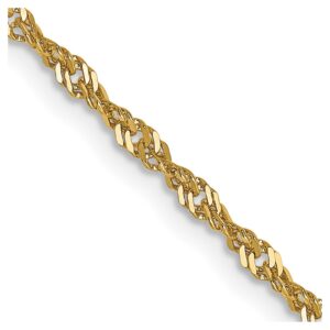 14K 1.6mm Singapore Chain - 0