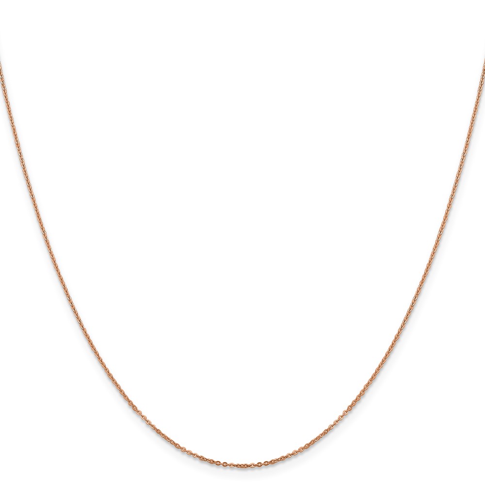 14K Rose Gold 1.1mm Flat Cable Chain - 1