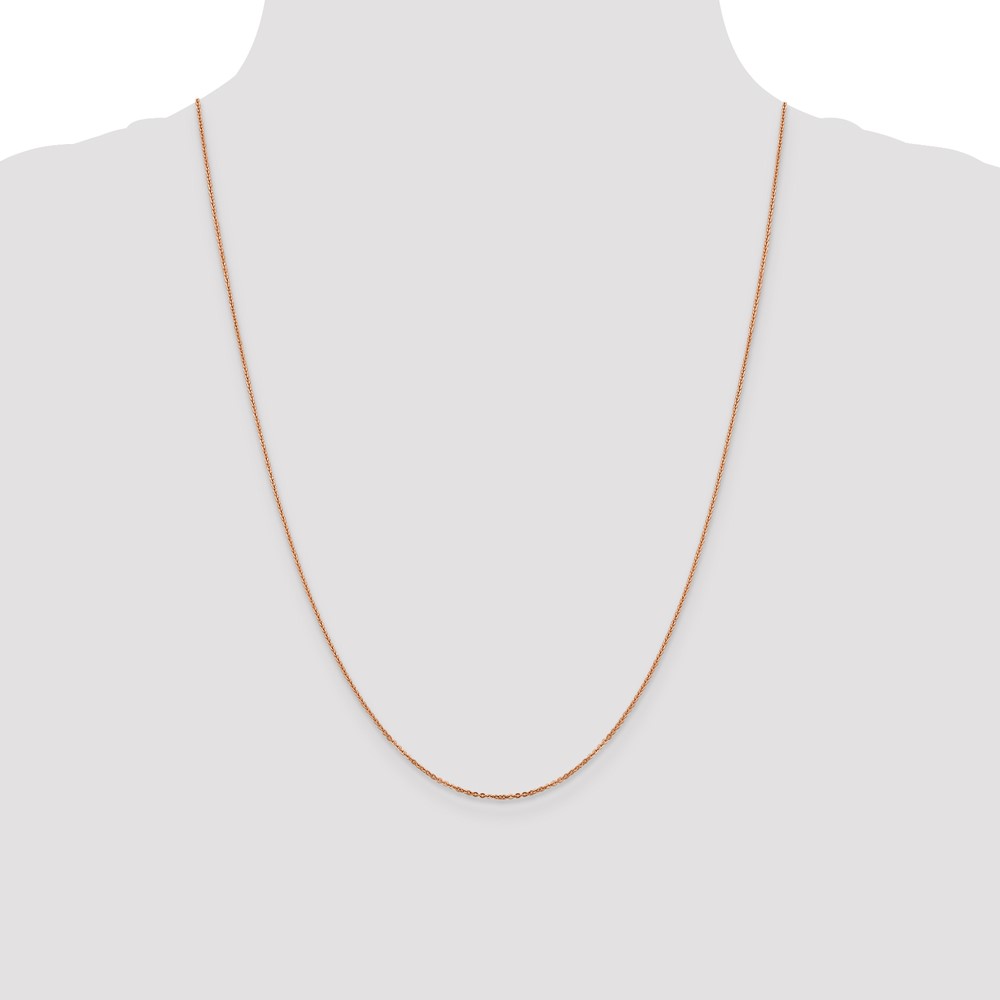14K Rose Gold 1.1mm Flat Cable Chain - 3