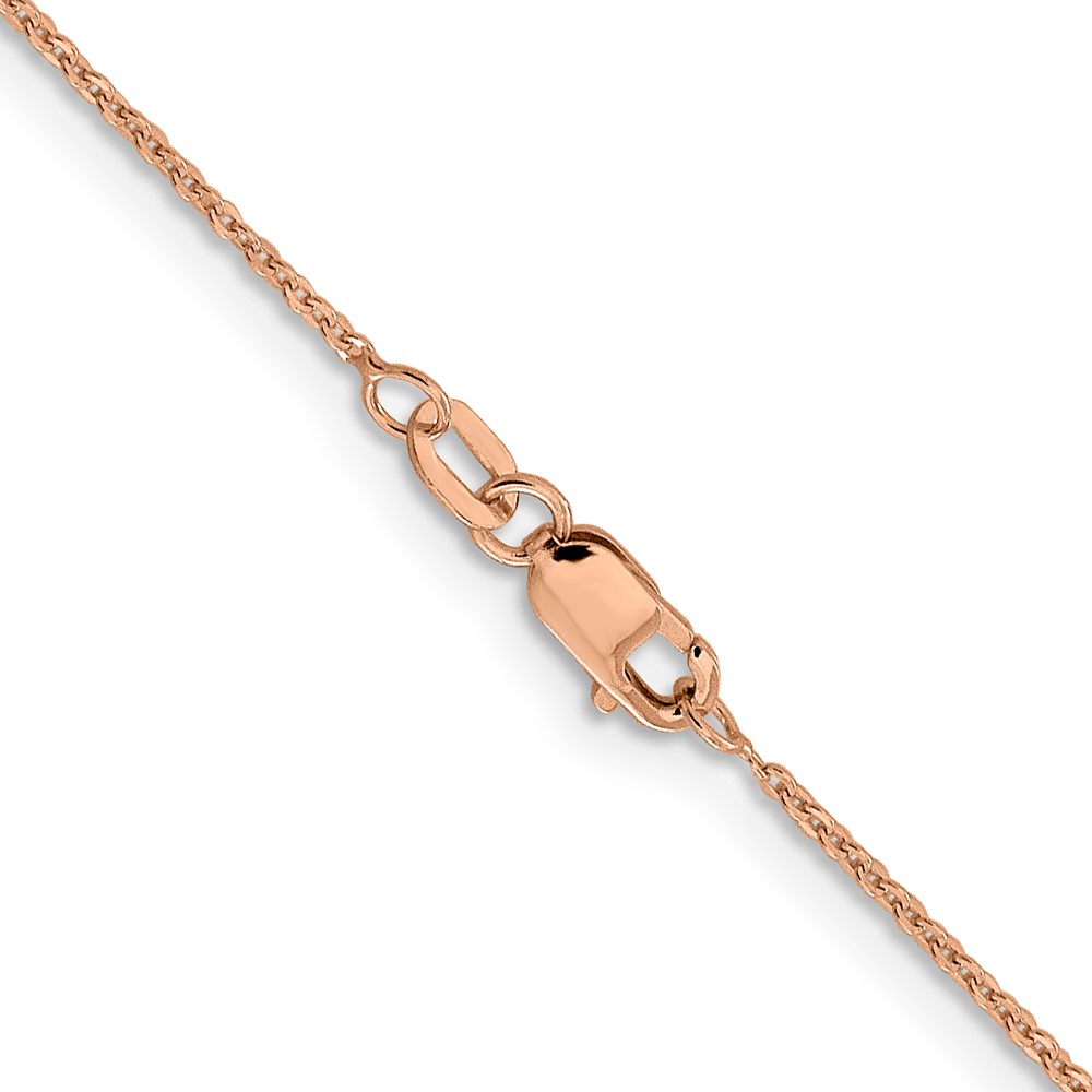 14K Rose Gold 1.1mm Flat Cable Chain - 2