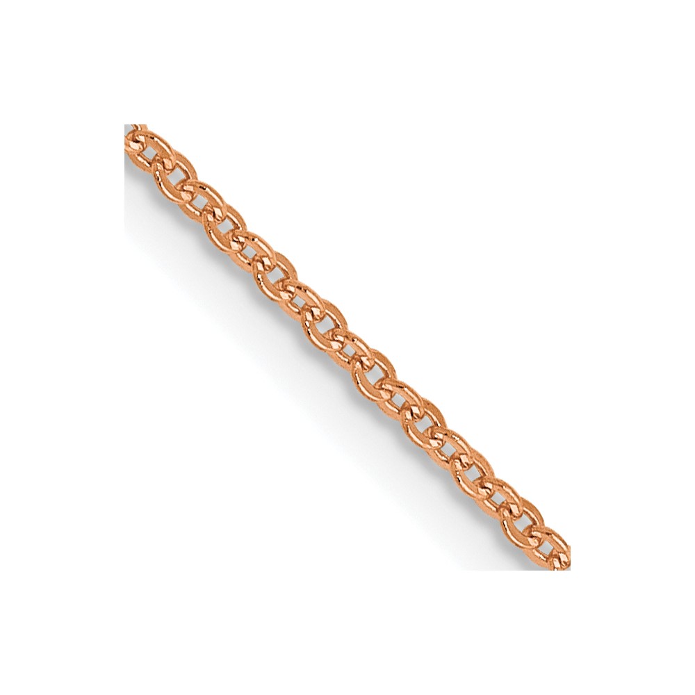 14K Rose Gold 1.1mm Flat Cable Chain - 0