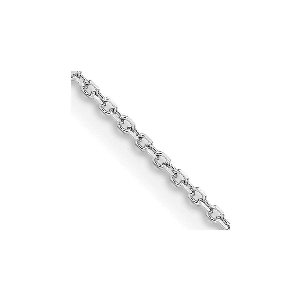 14K White Gold 1.05mm D/C Cable Chain - 0