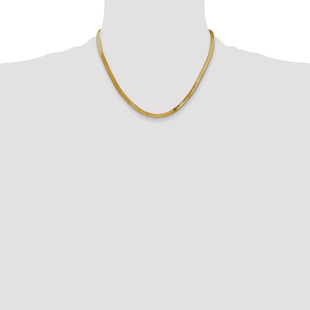 14k 4mm Silky Herringbone Chain - 3