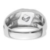 IBGoodman 14k White Gold with Black Rhodium 1/2 carat Lab Grown Diamond VS/SI+ G+ Complete Satin Men's Ring - 4 IBGoodman 14k White Gold with Black Rhodium 1/2 carat Lab Grown Diamond VS/SI+ G+ Complete Satin Men's Ring - 4