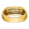 IBGoodman 14k 1/4 carat Lab Grown Diamond VS/SI+ G+ Complete Polished and Satin Five Stone Men's Ring - 4