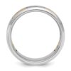 IBGoodman 14k Two-tone 1/6 carat Lab Grown Diamond VS/SI+ G+ Polished and Satin Cut-Out Three Stone Complete Men's Ring - 1