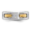 IBGoodman 14k Two-tone 1/6 carat Lab Grown Diamond VS/SI+ G+ Polished and Satin Cut-Out Three Stone Complete Men's Ring - 3