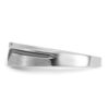 IBGoodman 14k White Gold 1/8 carat Lab Grown Diamond VS/SI+ G+ and 1/8 carat Black Mined Diamonds Complete Polished Satin and Grooved Men's Ring - 2