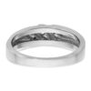 IBGoodman 14k White Gold 1/8 carat Lab Grown Diamond VS/SI+ G+ and 1/8 carat Black Mined Diamonds Complete Polished Satin and Grooved Men's Ring - 4