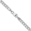 14K White Gold 22 inch 3.35mm Semi-Solid Curb with Lobster Clasp Chain - 2