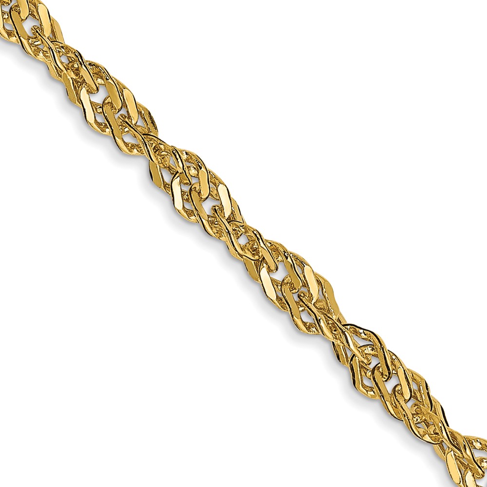 14K 20 inch 2.75mm Lightweight Singapore with Lobster Clasp Chain - 0