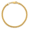 14K 7 inch 3.6mm Semi-Solid Round Box with Lobster Clasp Bracelet - 4