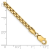 14K 7 inch 3.6mm Semi-Solid Round Box with Lobster Clasp Bracelet - 2