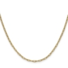 14k 2.2mm Semi-Solid Beveled Paperclip Chain - 1