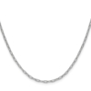 14k White Gold 2.2mm Semi-Solid Beveled Paperclip Chain - 1