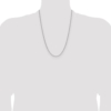 14k White Gold 2.2mm Semi-Solid Beveled Paperclip Chain - 3