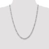14K White Gold 24 inch 5.75mm Semi-Solid Figaro with Lobster Clasp Chain - 3